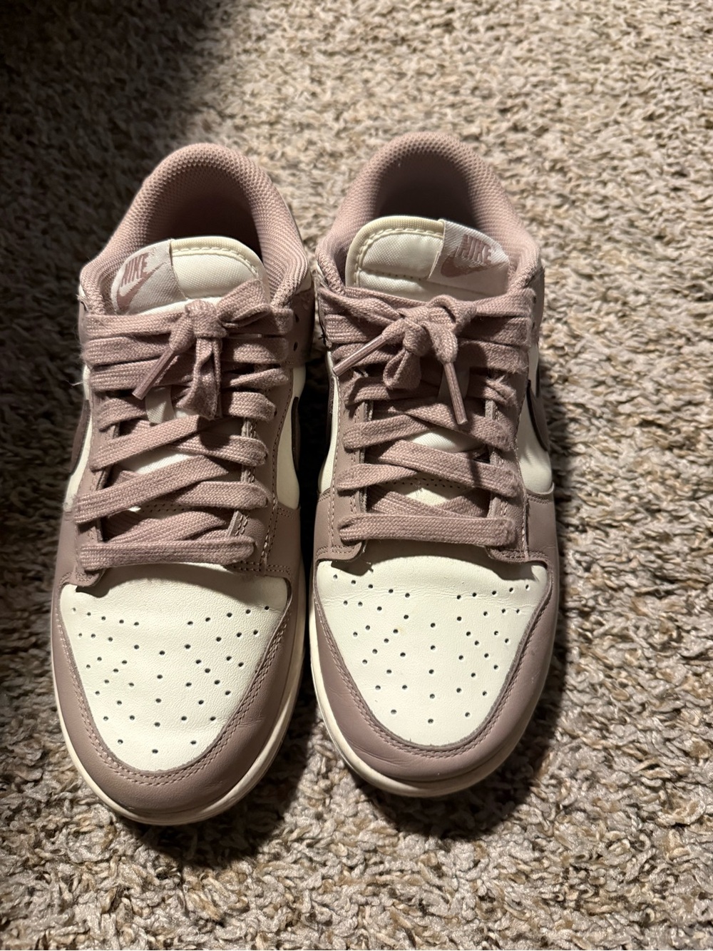 Nike Women’s Low-Top Sneakers in Dusty Rose and Cream